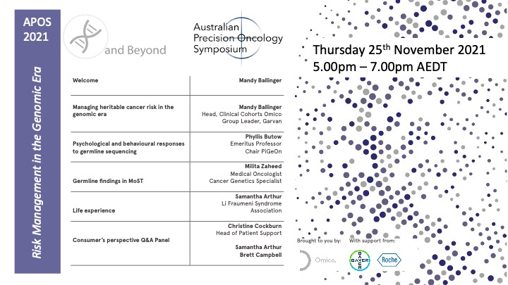 APOS 2021 Webinar 4 - Risk Management in the Genomic Era - 25th Nov 2021